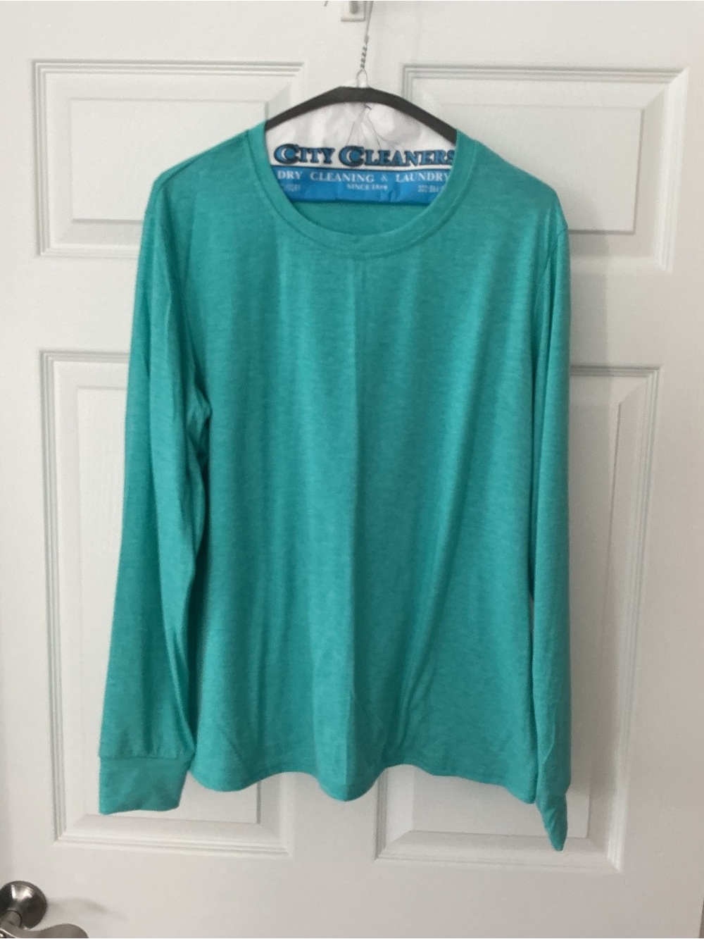 Long-Sleeve Crew Shirt - Teal Green